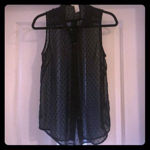 Sheer Black Pattern Tank